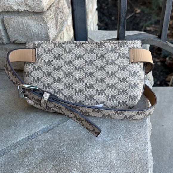 NWT MICHAEL MICHAEL KORS MONOGRAM BELT CROSSBODY BAG LG/XL NEW - Picture 7 of 14
